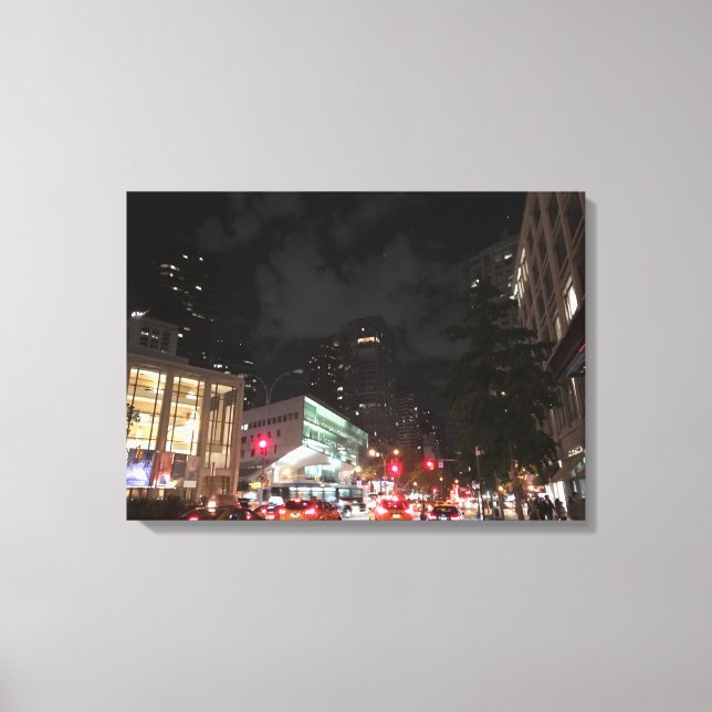 Night at Lincoln Center NYC New York Photography Canvas Print (Front)