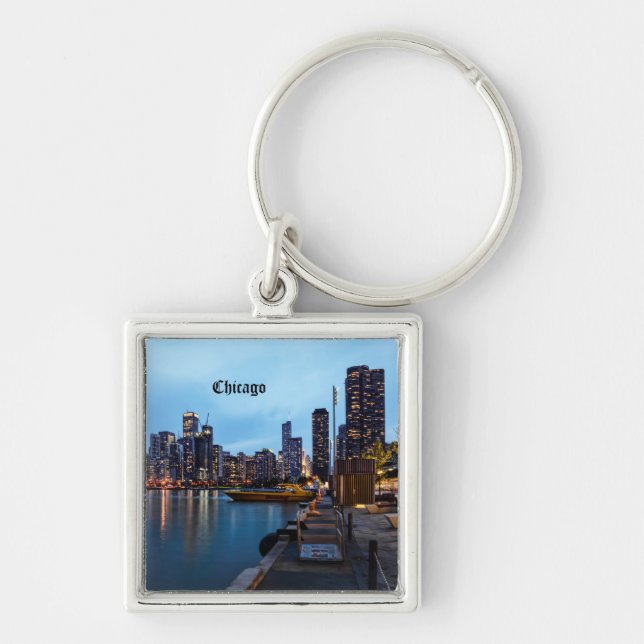 Night At Navy Pier Keychain (Front)