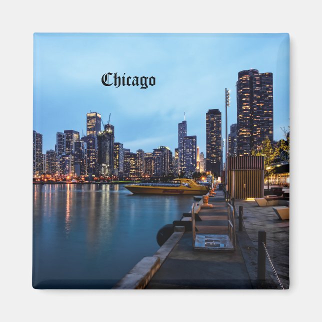Night At Navy Pier Magnet (Front)