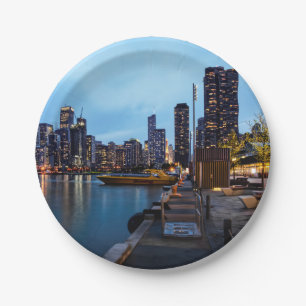 Night At Navy Pier Paper Plates