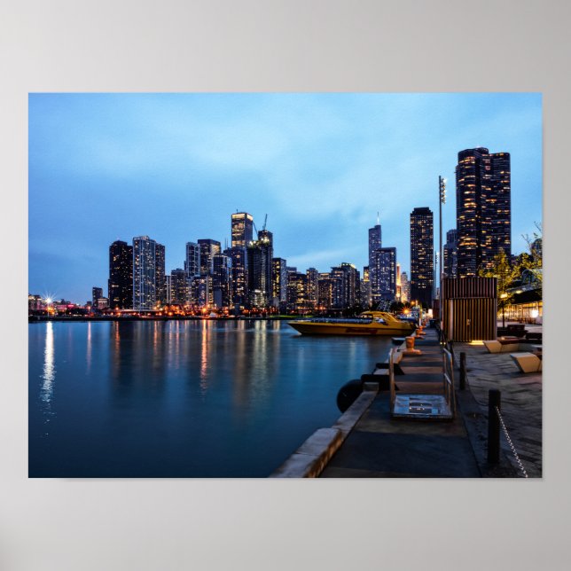 Night At Navy Pier Poster (Front)