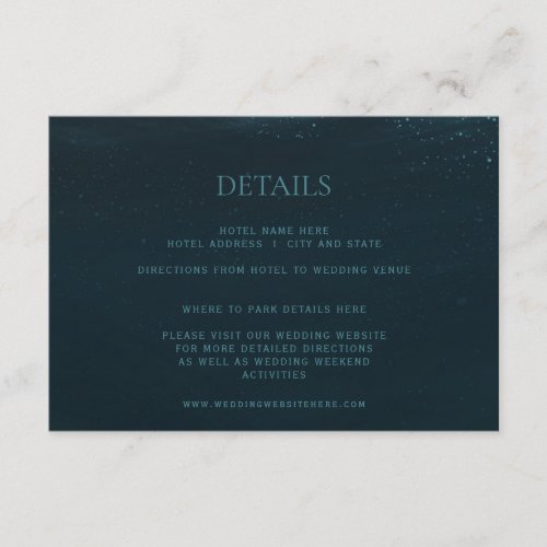 Night at Sea Wedding Details Enclosure Card