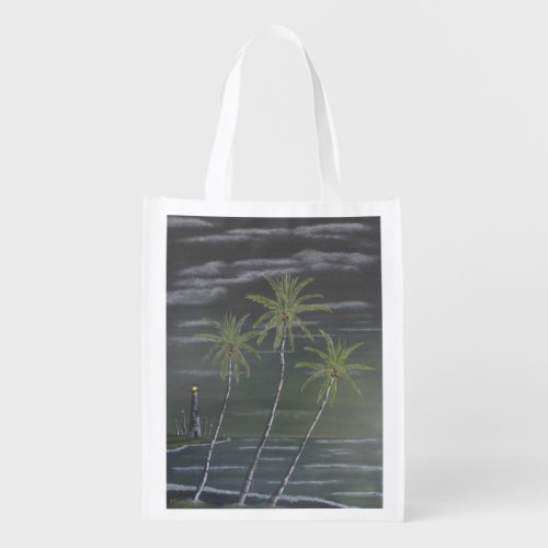 Night At The Beach Grocery Bag