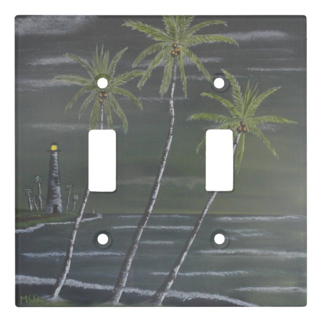 Night At The Beach Light Switch Cover (Front)