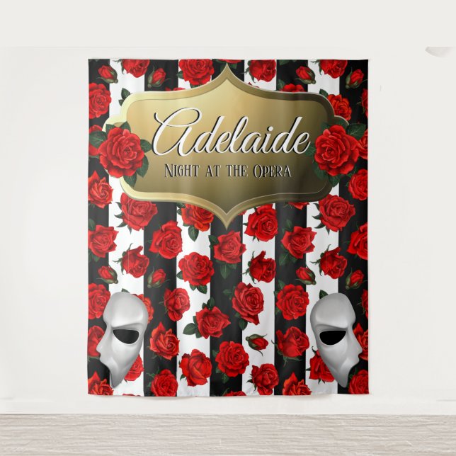 Night at the Opera| Red Roses Elegant Backdrop (Front)