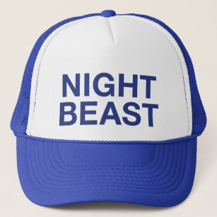 NIGHT BEAST fun slogan trucker hat