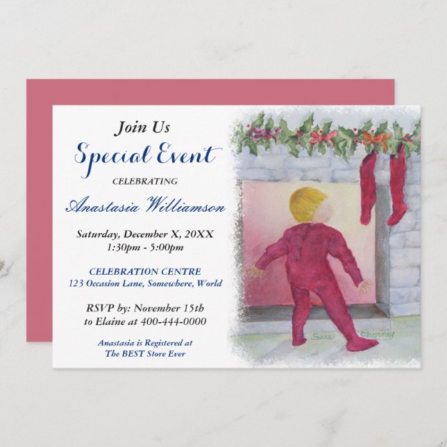 Night Before Christmas PARTY EVENT INVITE (Front/Back)