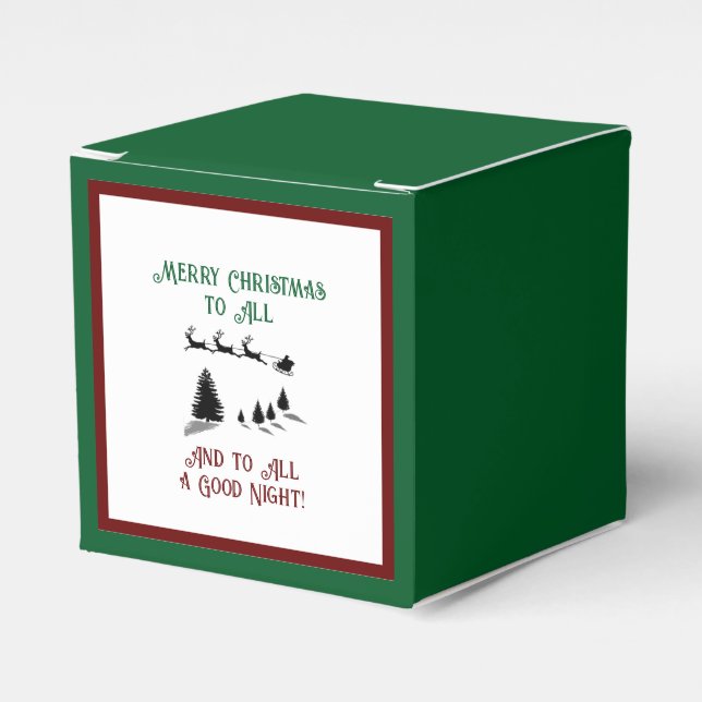 Night Before Christmas Santa Holiday Favor Boxes (Front Side)