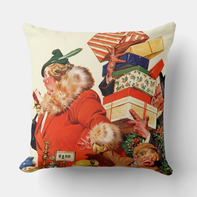 Night before Christmas Throw Pillow (Front)