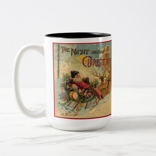 Night Before Christmas Vintage Santa Mug (Left)