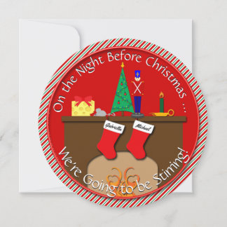 Night Before Christmas • Wine & Cheese Party Invitation