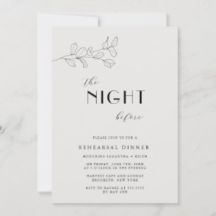 Night Before Foliage Rehearsal Dinner Invitation