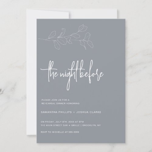 Night Before Foliage Rehearsal Dinner Invitation