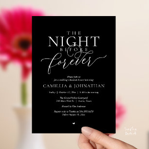 “Night Before Forever” Romantic Rehearsal Dinner Invitation