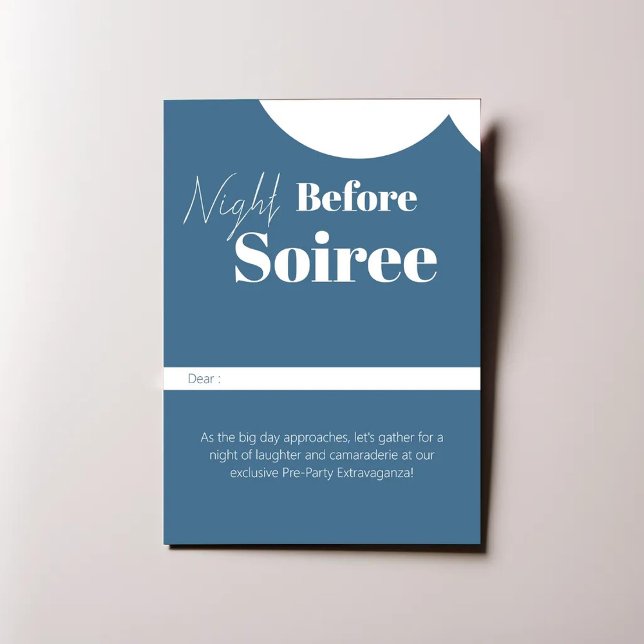 Night Before Soiree Pastel Blue Design Invitation (Creator Uploaded)