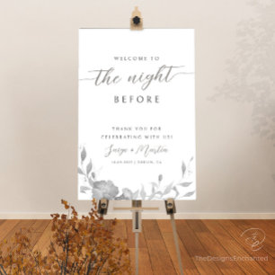 Night Before Wedding Rehearsal Dinner Welcome Sign