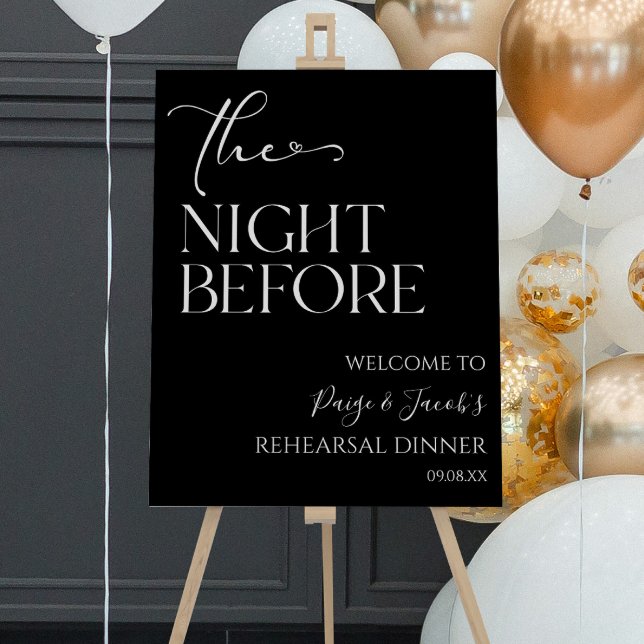 Night Before Wedding Rehearsal Dinner Welcome Sign (Creator Uploaded)