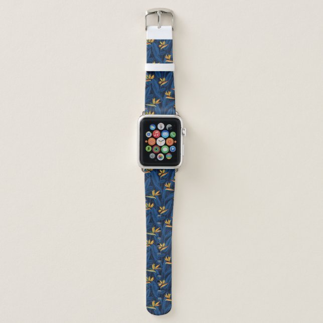 Night bird of paradise garden 2 apple watch band (Front)