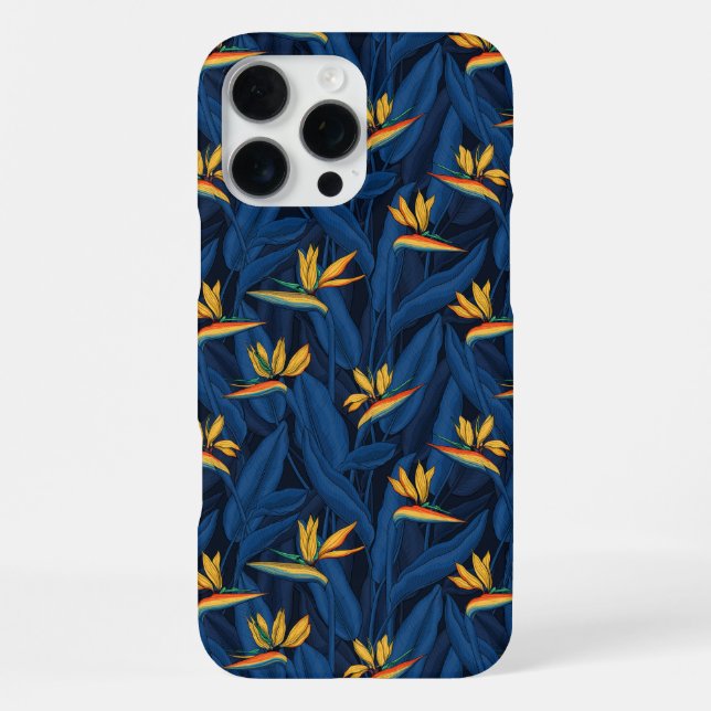 Night bird of paradise garden 2 iPhone case (Back)