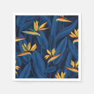 Night bird of paradise garden 2 napkins