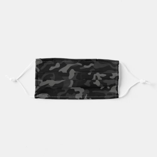 Night Black Camouflage Adult Cloth Face Mask