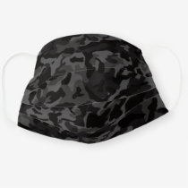 Night Black Camouflage. Camo your Cloth Face Mask