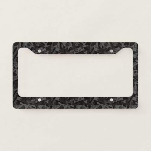 Night Black Camouflage Camo your License Plate Frame