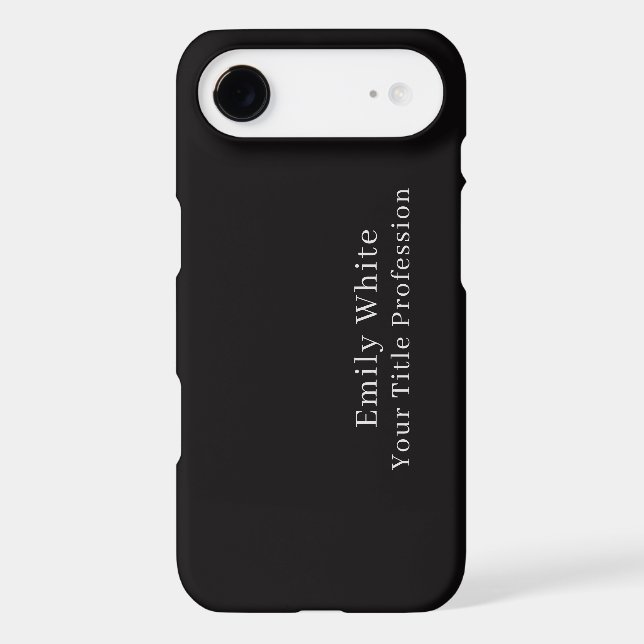 Night Black Plain Elegant Professional Modern Case-Mate iPhone Case (Back)