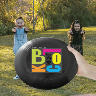 Night Block Party Vivid Retro Type Community Event Wham-O Frisbee
