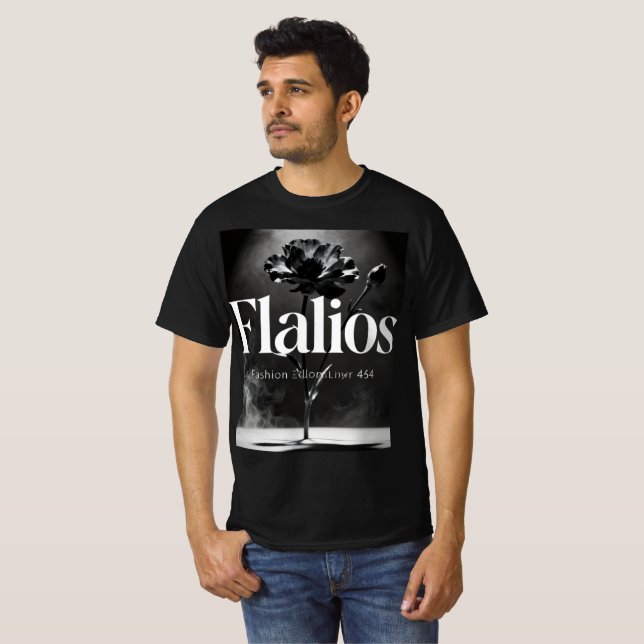 Night Bloom Dark Floral Aesthetic T-Shirt (Front Full)