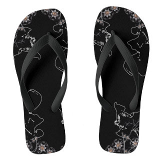 Night bloom flip flops