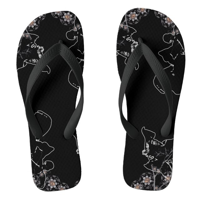 Night bloom flip flops (Footbed)