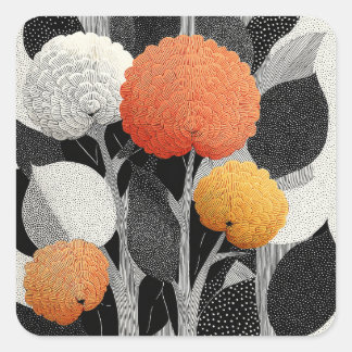 Night Bloom on the Red Planet #5 Square Sticker