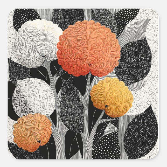 Night Bloom on the Red Planet #5 Square Sticker (Front)
