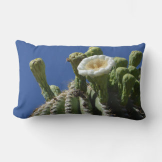 Night-Blooming Wonder: Saguaro Flower Throw Pillow