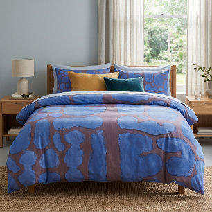 Night Blue Abstract Vintage Art Pillow Case