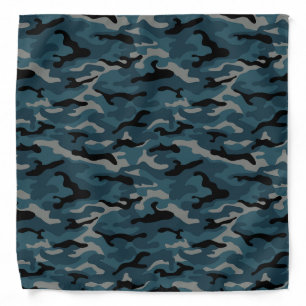Night Blue Camo Camouflage Bandana