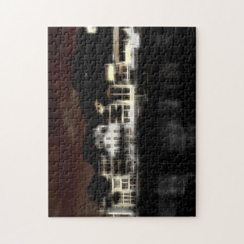 Night buildings digital effect of style impression jigsaw puzzle