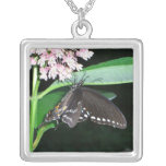 Night Butterfly Black Swallowtail at Shenandoah Silver Plated Necklace