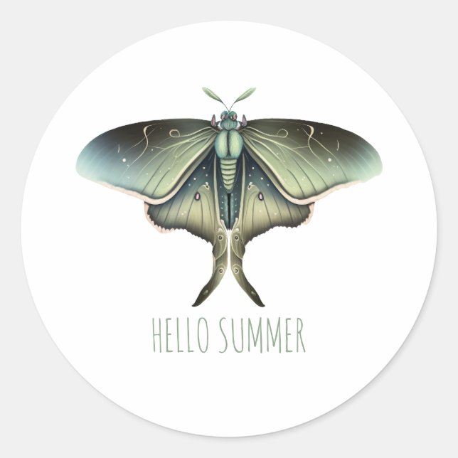 Night butterfly sticker Hello Summer (Front)