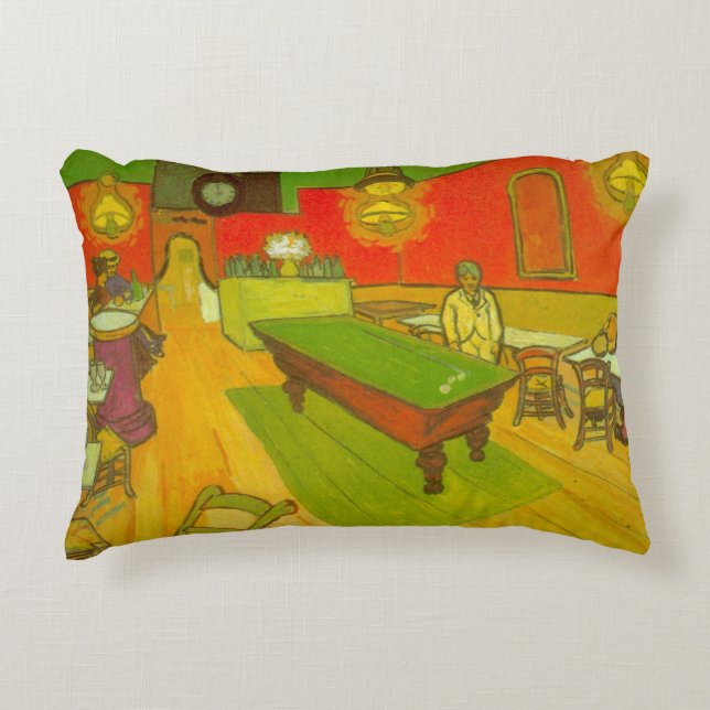 Night Cafe by Vincent van Gogh Accent Pillow (Front)