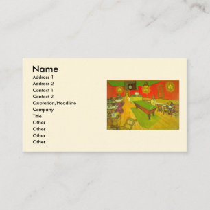 Night Cafe by Vincent van Gogh Business Card