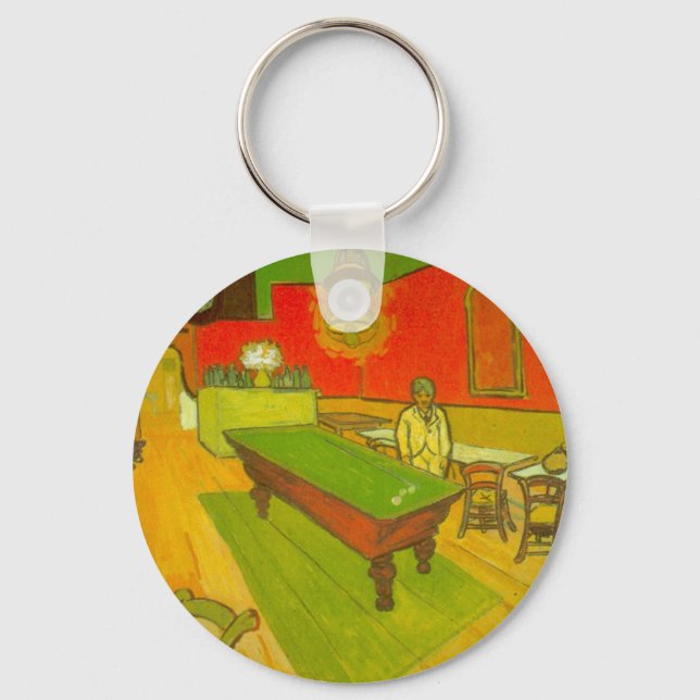 Night Cafe by Vincent van Gogh Keychain (Front)