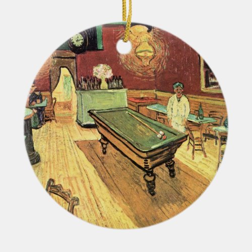 Night Cafe Place Lamartine by Vincent van Gogh Ceramic Ornament