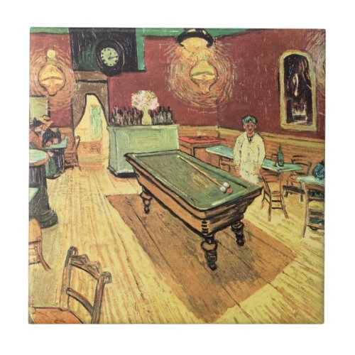 Night Cafe Place Lamartine by Vincent van Gogh Ceramic Tile