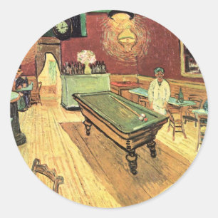 Night Cafe, Place Lamartine by Vincent van Gogh Classic Round Sticker