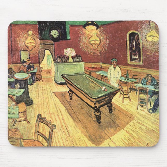 Night Cafe, Place Lamartine by Vincent van Gogh Mouse Pad (Front)