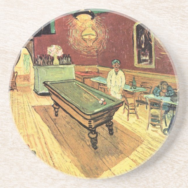 Night Cafe, Place Lamartine by Vincent van Gogh Sandstone Coaster (Front)