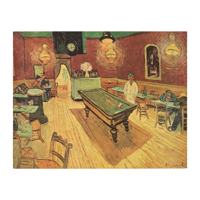 Night Cafe, Place Lamartine by Vincent van Gogh Wood Wall Art (Front)