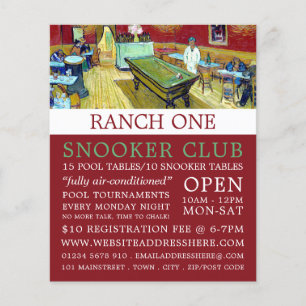 Night Café, Van Gogh, Pool Club, Snooker Club Flyer